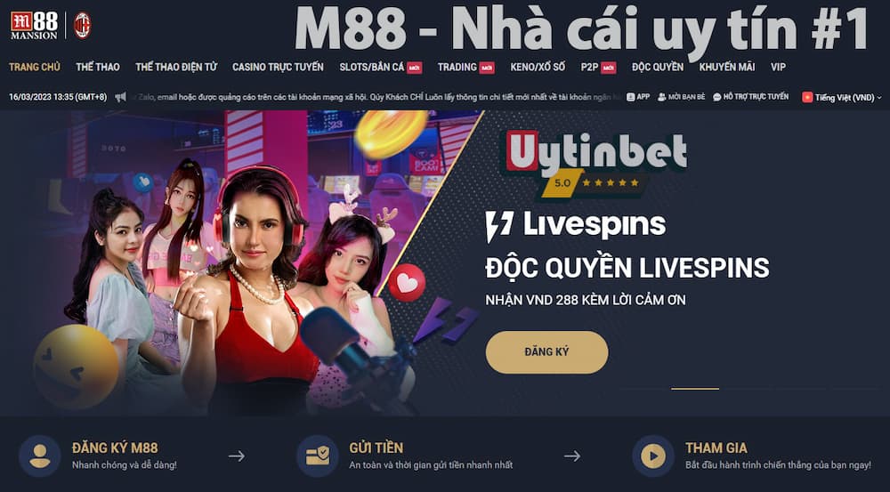 M88 nhà cái bền vững, thương hiệu uy tín