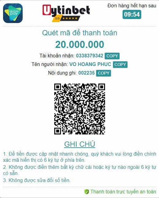 2 bước nạp tiền vào nhà cái bằng viettel pay