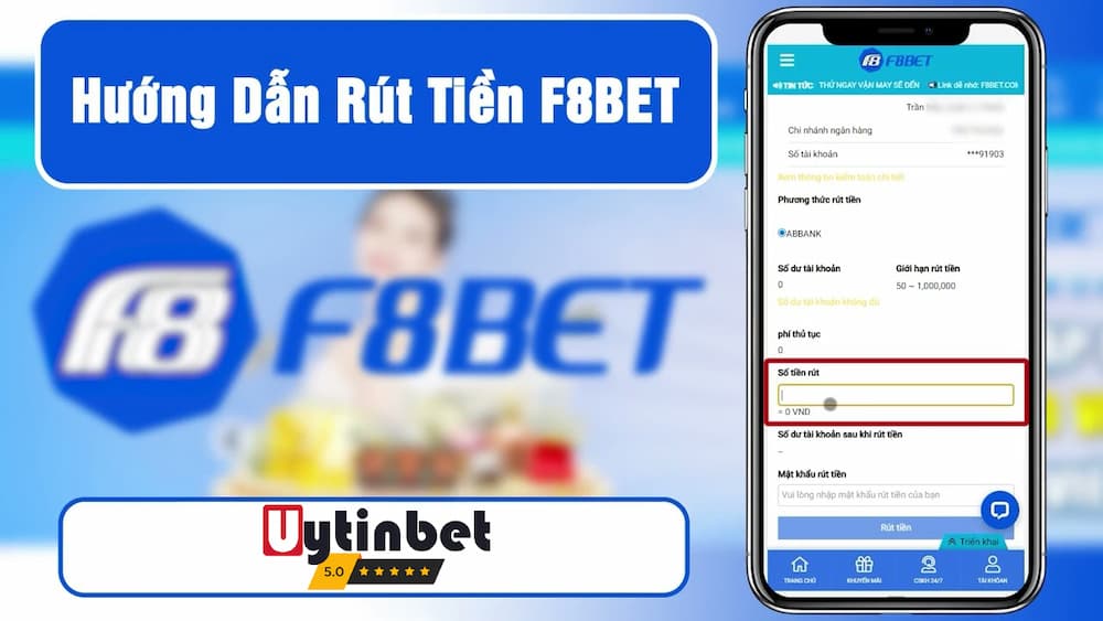 Các bước rút tiền F8bet