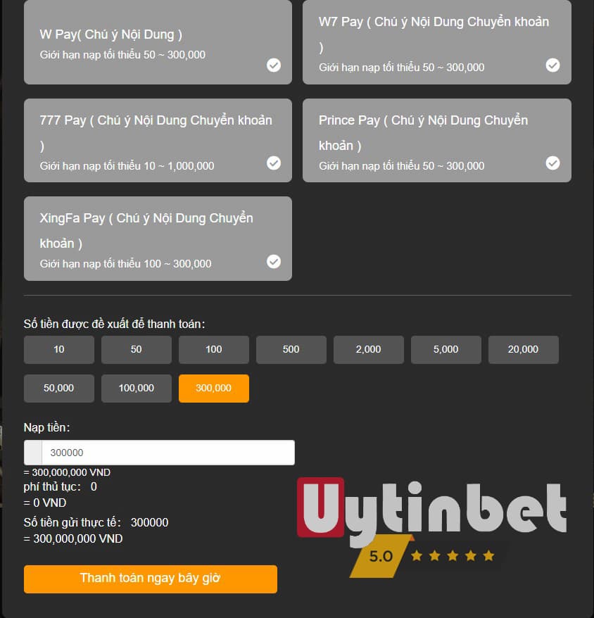 Điều kiện để gửi tiền 789BET