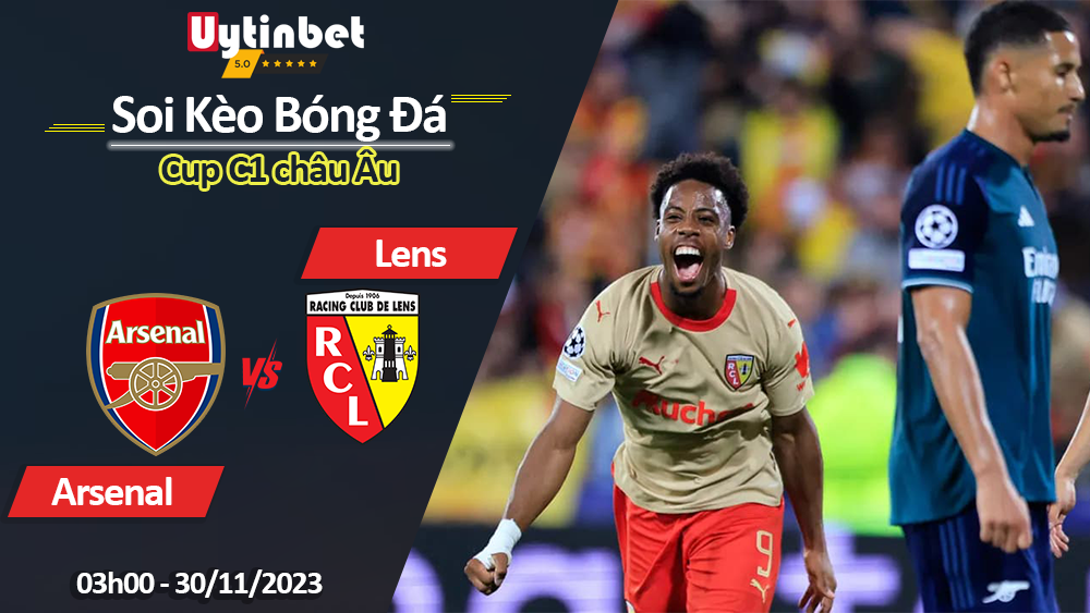 Arsenal vs Lens, 03h00 ngày 30/11/2023