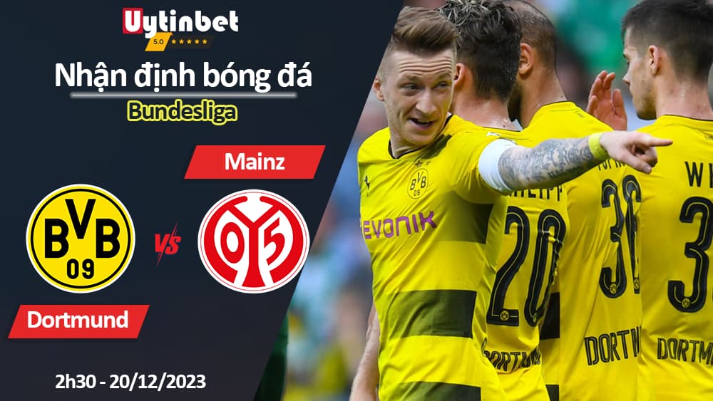 Nhận định bóng đá Dortmund vs Mainz, 2h30 ngày 20/12/2023, Bundesliga