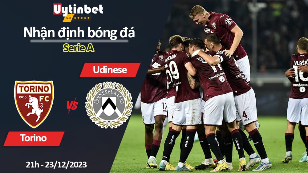 Nhận định bóng đá Torino vs Udinese, 21h ngày 23/12/2023, Serie A