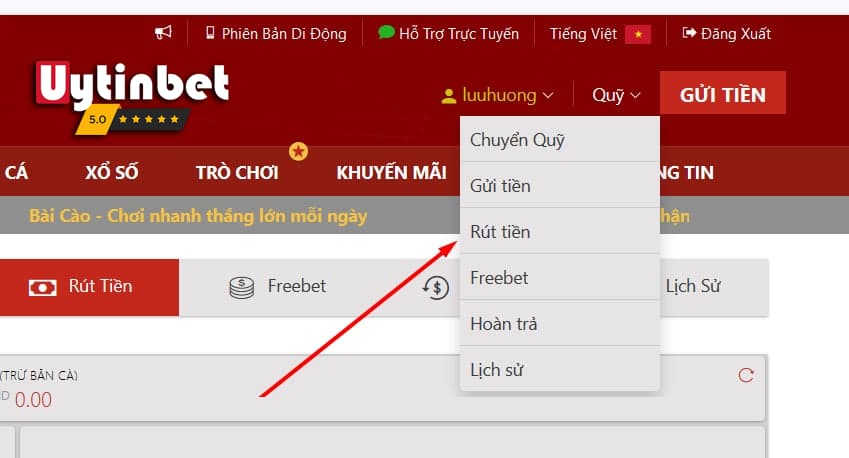 Rút tiền VN88 - Uy tín, an toàn và cực kỳ nhanh chóng