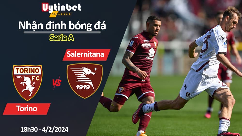 Nhận định bóng đá Torino vs Salernitana, 18h30 ngày 4/2/2024, Serie A